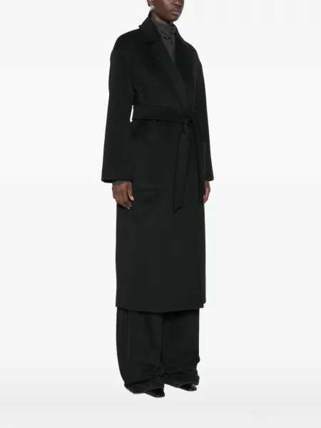 Cu centură palton Max Mara negru