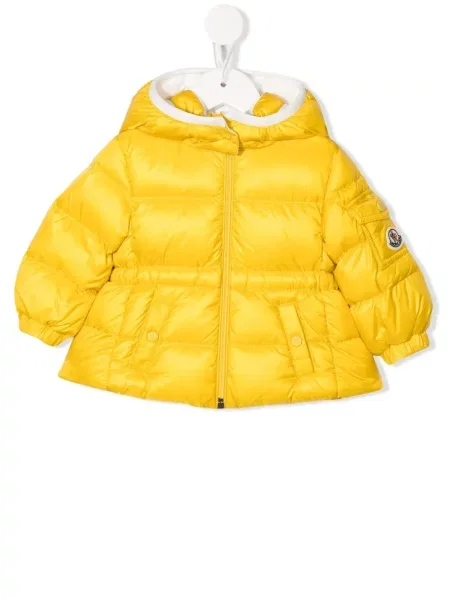 Kurtka dziecięca Moncler Enfant żółta