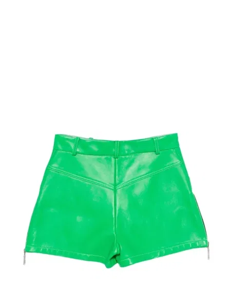 Pantaloni scurți Mitiliane Couture din piele verde