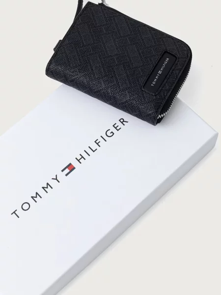 Tommy Hilfiger портмоне мъжко от кожа черно