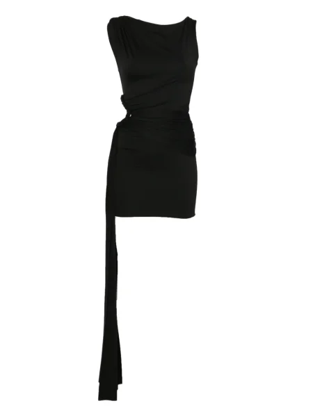 Mała sukienka mini Axel 113 asymetryczna garniturowa czarna