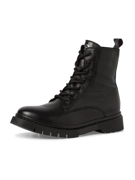 Gležnjarji z vezalkami Tamaris črna