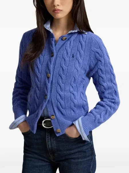 Велурени бягане с яка чорапи Polo Ralph Lauren синьо