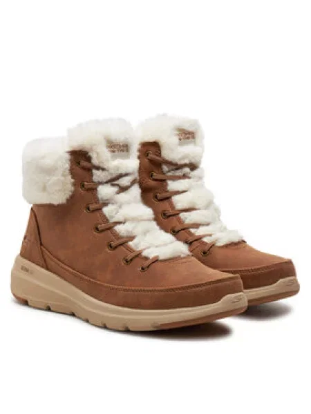 Skechers Polokozačky Glacial Ultra Wonderland Hnědá bílé