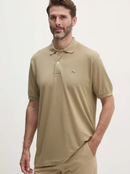 Lacoste Koszulka Polo Oryginał Petit Piqué beżowa