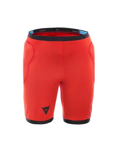 Spodenki rowerowe z ochraniaczami dla dzieci Dainese Scarabeo czerwone