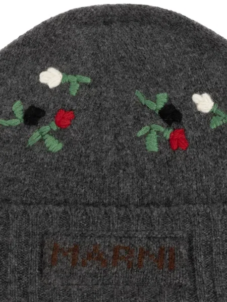 Căciulă Marni cu model floral gri