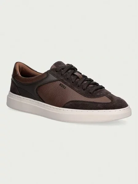 BOSS Kieran sneakers pentru bărbați din piele maro