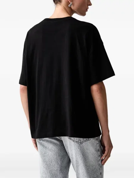 Тениска Armani Exchange с автограф черно