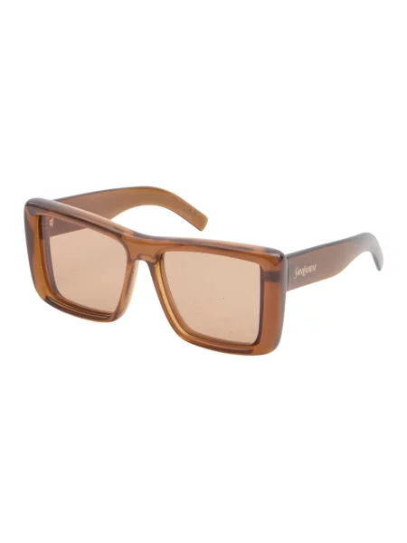 Okulary przeciwsłoneczne Saint Laurent brązowe