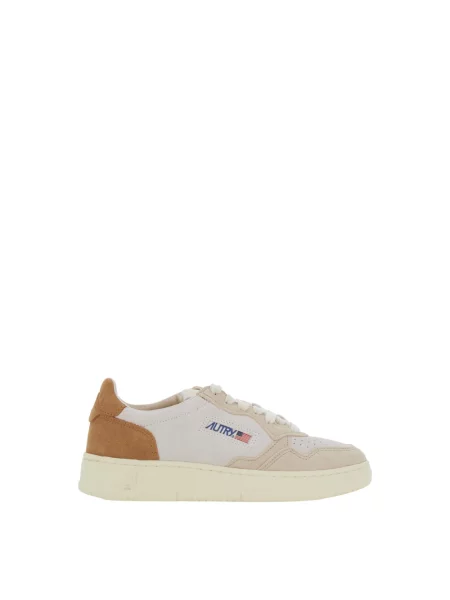 Sneakersy Autry sznurowane skórzane białe