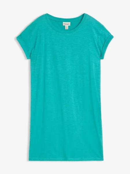 Sukienka T-shirtowa z czystej bawełny organicznej zielona