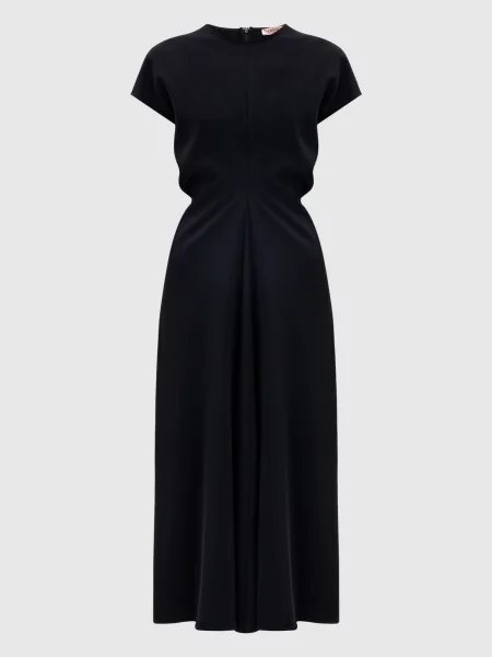 Сукня міді з логотипом Twinset чорна