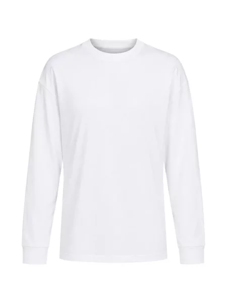 Lung tricou Handvaerk cu decolteu rotund alb