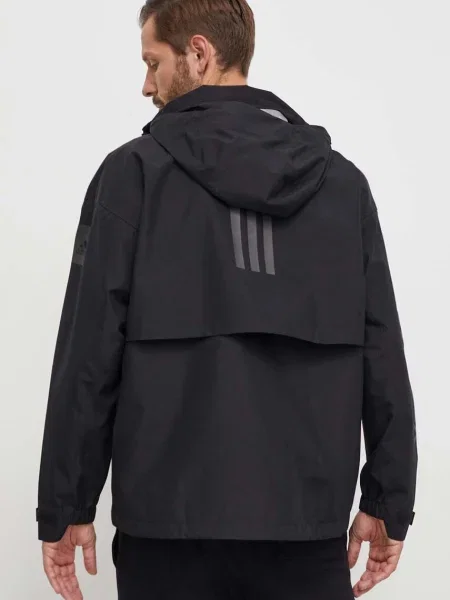 Bunda adidas přechodná oversize černá