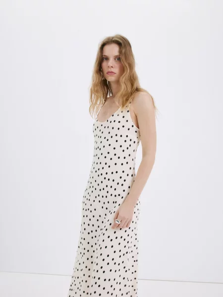 MANGO Rochie negru alb