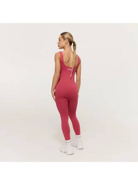 Kombinezon joga slim bez rękawów GymBabe różowy