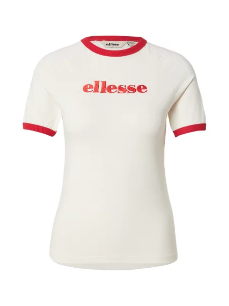 ELLESSE Tricou Albenga roșu / lână alb