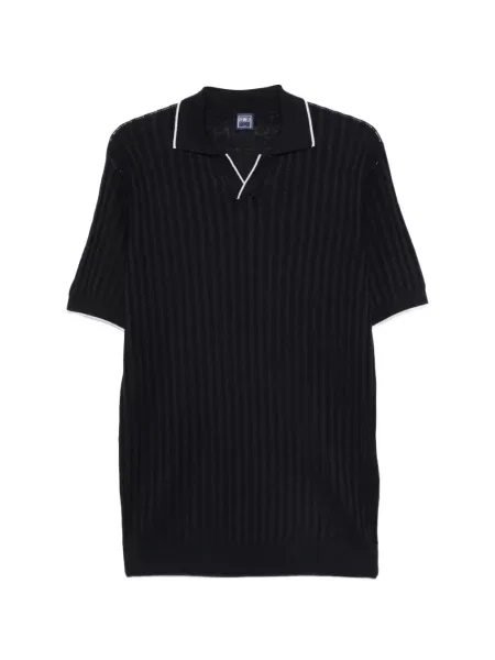 Tricou Fedeli cu decolteu în V cu nervuri albastru