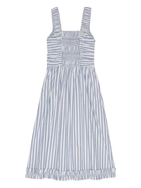 Rochie Ganni cu dungi de costum alb