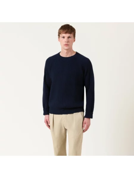 Sweter Autore z kaszmiru niebieski