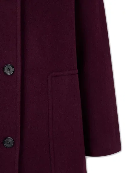 Palton Studio Tomboy din fetru cu un singur rând de nasturi violet