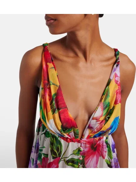 Top Dolce&gabbana de mătase cu model floral