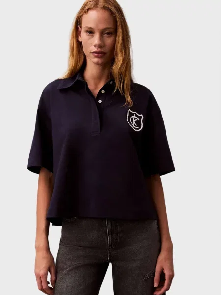 Поло Calvin Klein Jeans из джерси синее