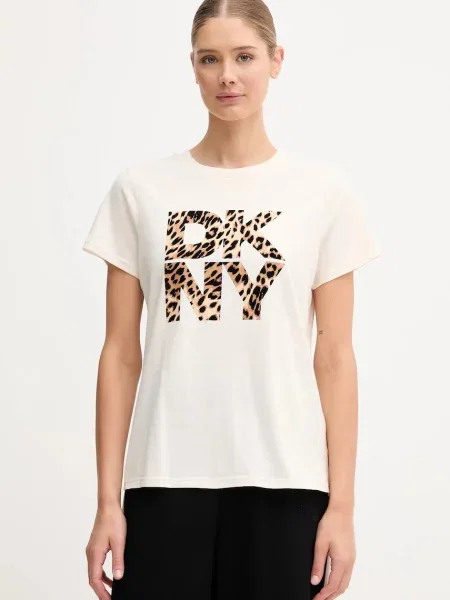 Тениска Dkny дамска бежово