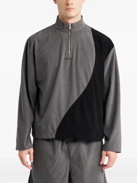 Pulover Off Duty de catifea cord gri