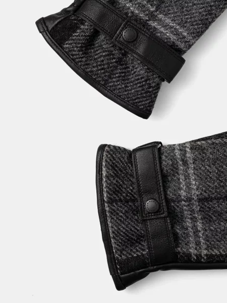 Barbour manusi din amestec de lana gri