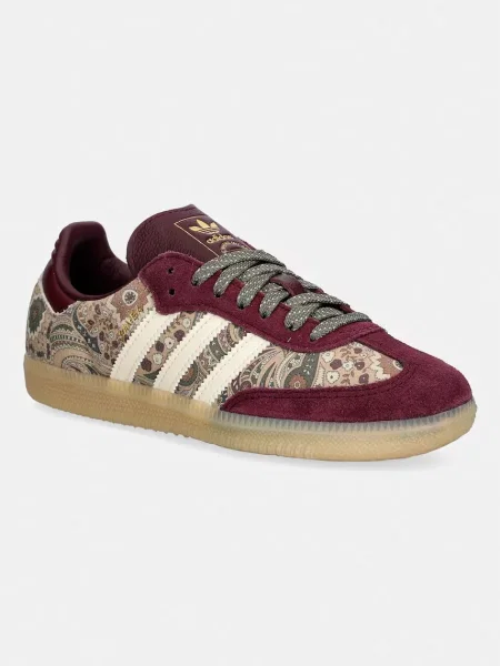 Sneakers adidas x Liberty London Samba OG Maroon/ Warm Vanilla/ Olive Strata EUR 35 ελιά