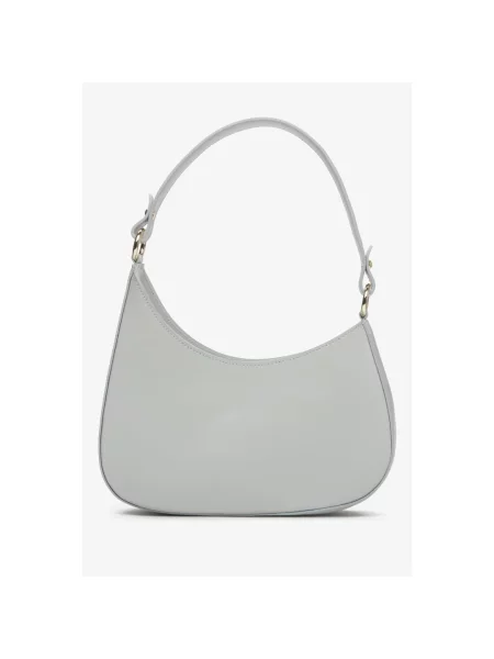 Сумка-півмісяць шкіряна Estro сіра