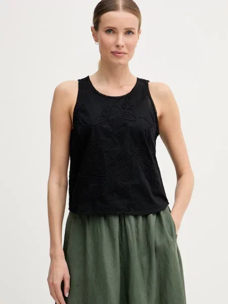 United Colors of Benetton bluza za žene od pamuka crna