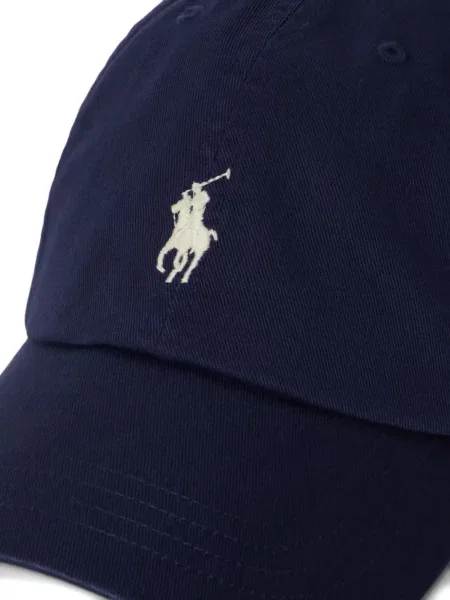 Czapka z daszkiem Polo Ralph Lauren w kratkę z twillu biznesowa niebieska