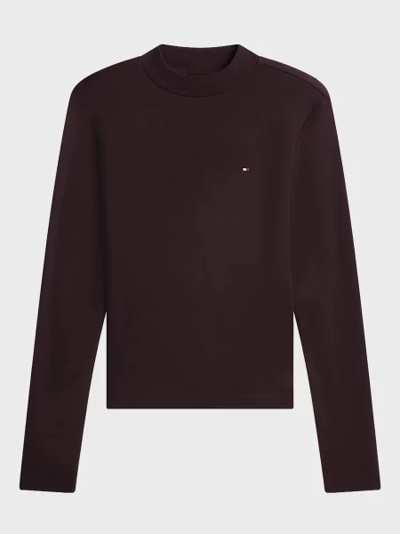 Лонгслів Tommy Hilfiger коричневий