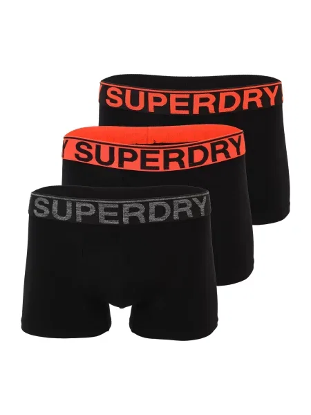 Superdry & Co Boxeralsók szürke melír / narancs fekete