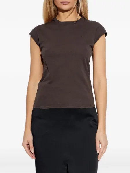Tricou Tom Ford cu broderie maro