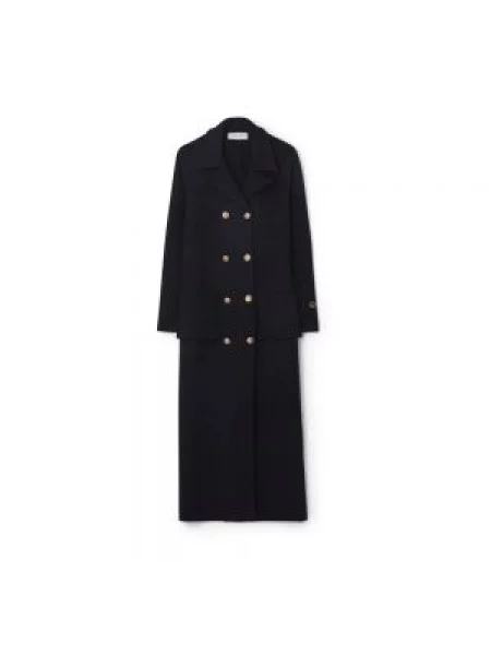 Płaszcz Busnel wełniany niebieski