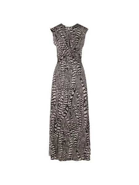 Rochie maxi Johanna Ortiz cu pene negru