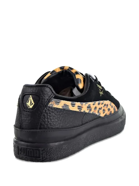 Sneakerși Puma Clyde cu imagine cu model leopard negru