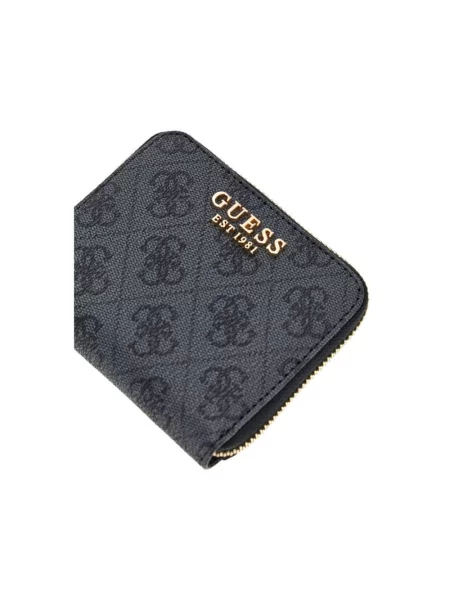 Lniany portfel Guess szary
