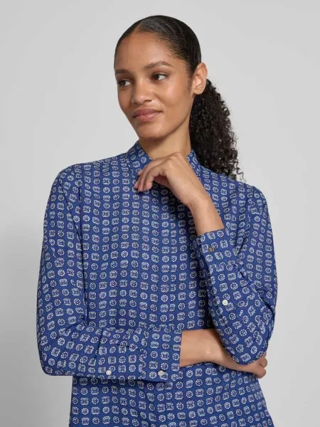 Bluzka o kroju regular fit z krytą listwą guzikową model ‘KRISTY’ Lauren Ralph Lauren