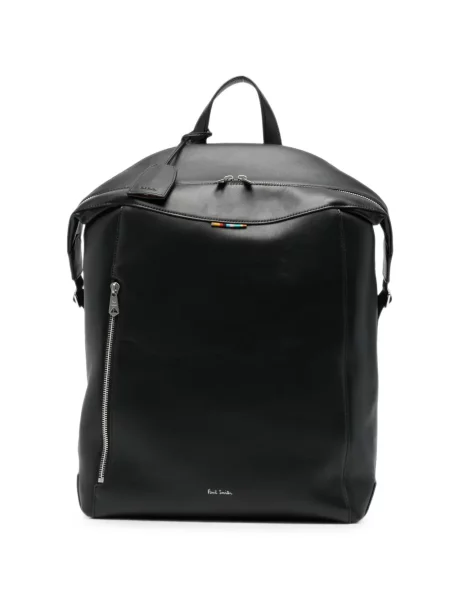 Rucsac Paul Smith din piele cu dungi negru