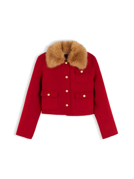 TOMMY HILFIGER Geacă de primăvară-toamnă maro deschis roșu