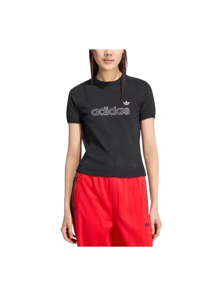 Koszulka sportowa Adidas z siateczką czarna