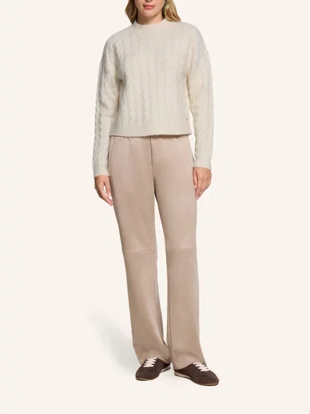 Betty&Co Sweter Z Dzianiny Z Przędzą Efektową beige beżowy