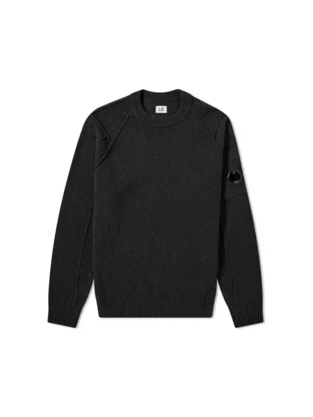 Sweter C.p. Company wełniany klasyczny czarny