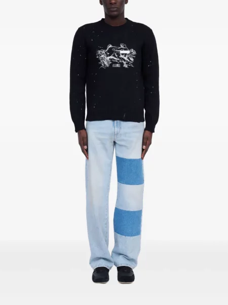 Pulover Mm6 Maison Margiela cu decolteu rotund negru