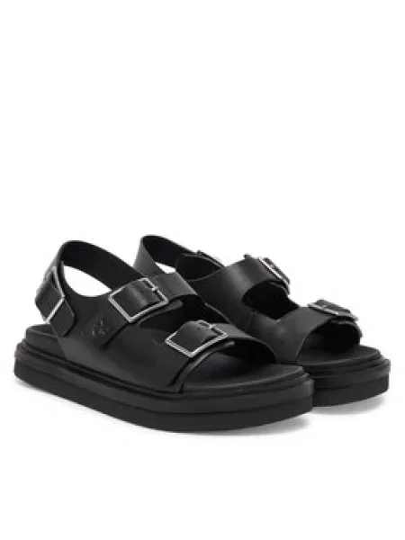 Calvin Klein Jeans Sandály Flat Molded Sandal Buckle černá